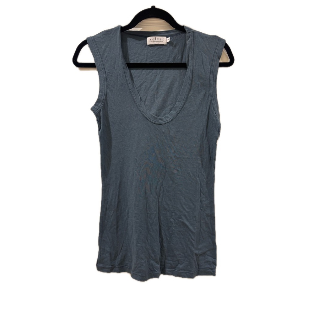 Velvet by Graham & Spencer Slate Blue Tank Top